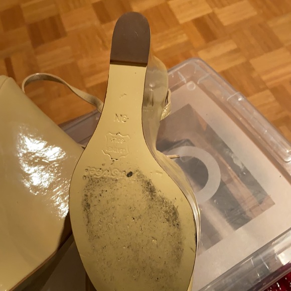 Cream bow high heel sandals - Picture 7 of 7